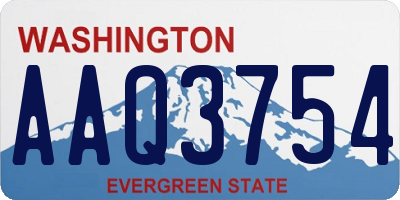 WA license plate AAQ3754