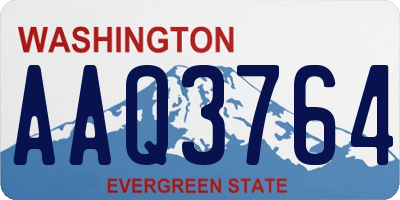 WA license plate AAQ3764