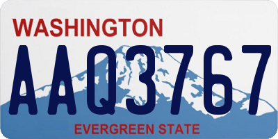 WA license plate AAQ3767