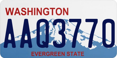 WA license plate AAQ3770
