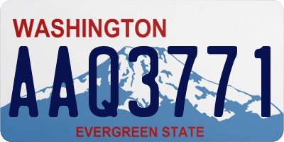 WA license plate AAQ3771