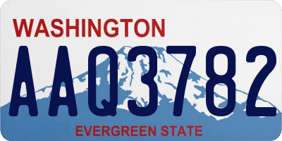 WA license plate AAQ3782