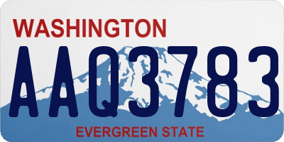 WA license plate AAQ3783