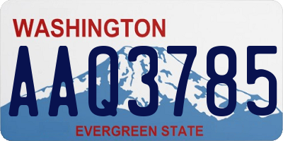 WA license plate AAQ3785