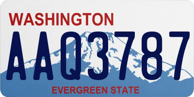 WA license plate AAQ3787