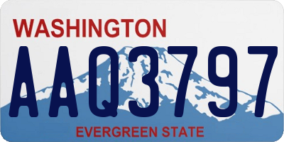 WA license plate AAQ3797