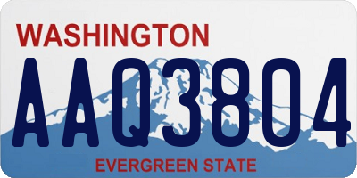 WA license plate AAQ3804