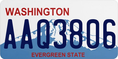 WA license plate AAQ3806