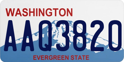 WA license plate AAQ3820