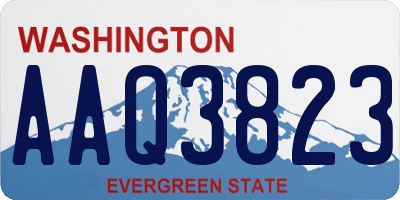 WA license plate AAQ3823