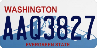 WA license plate AAQ3827