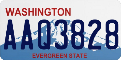 WA license plate AAQ3828