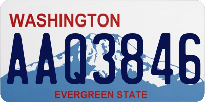 WA license plate AAQ3846