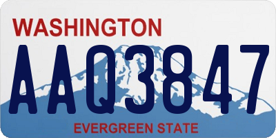 WA license plate AAQ3847