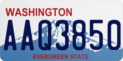 WA license plate AAQ3850