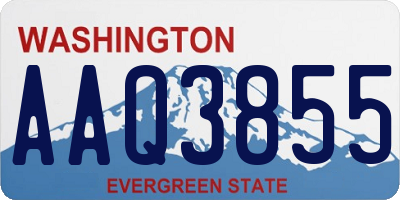 WA license plate AAQ3855