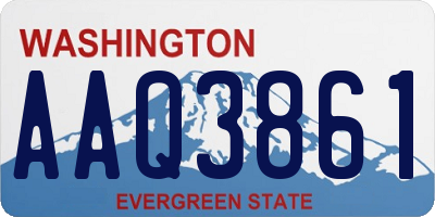 WA license plate AAQ3861