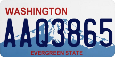 WA license plate AAQ3865