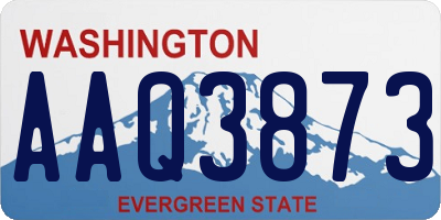 WA license plate AAQ3873
