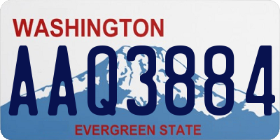 WA license plate AAQ3884