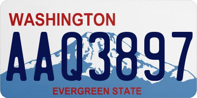WA license plate AAQ3897