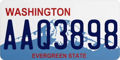 WA license plate AAQ3898