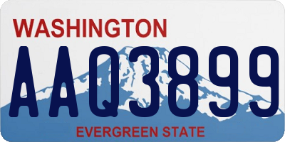 WA license plate AAQ3899