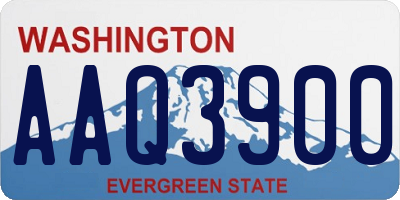 WA license plate AAQ3900