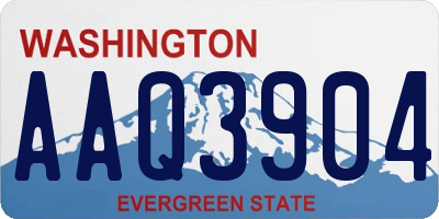 WA license plate AAQ3904