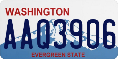 WA license plate AAQ3906
