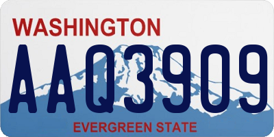 WA license plate AAQ3909