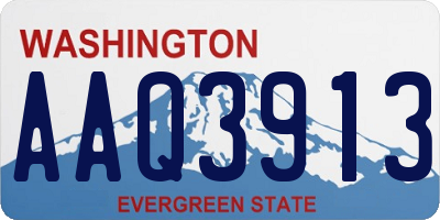 WA license plate AAQ3913