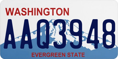WA license plate AAQ3948