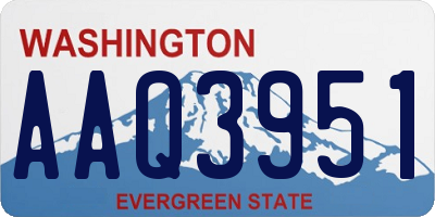 WA license plate AAQ3951