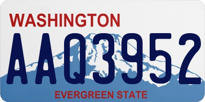 WA license plate AAQ3952