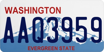 WA license plate AAQ3959