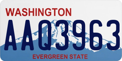 WA license plate AAQ3963