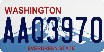 WA license plate AAQ3970