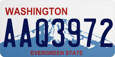 WA license plate AAQ3972