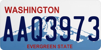 WA license plate AAQ3973