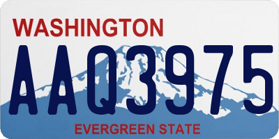 WA license plate AAQ3975