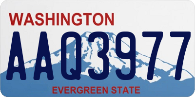 WA license plate AAQ3977