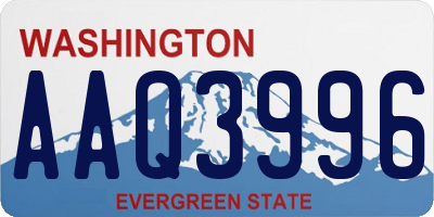 WA license plate AAQ3996