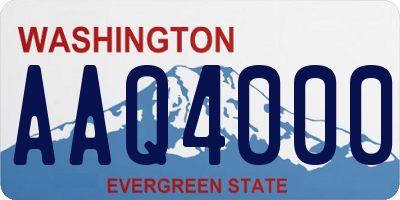 WA license plate AAQ4000