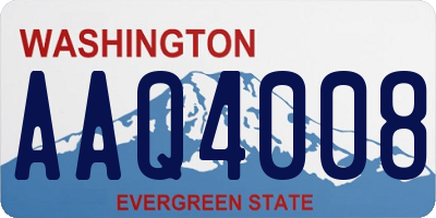 WA license plate AAQ4008