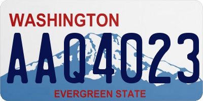 WA license plate AAQ4023