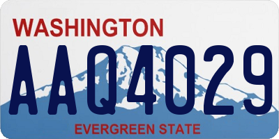 WA license plate AAQ4029