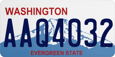 WA license plate AAQ4032