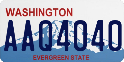 WA license plate AAQ4040