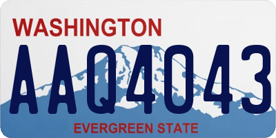 WA license plate AAQ4043